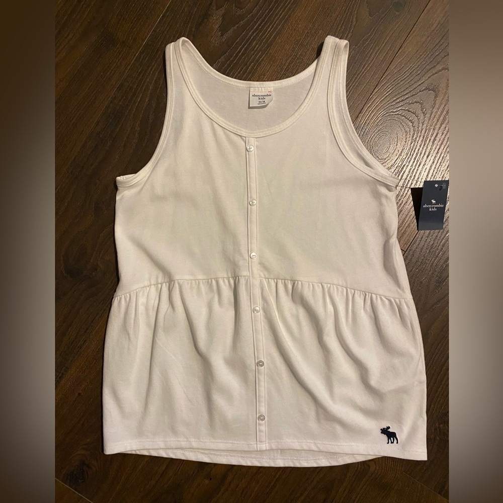 Abercrombie Kids NWT White Flowy Tank Size 13/14